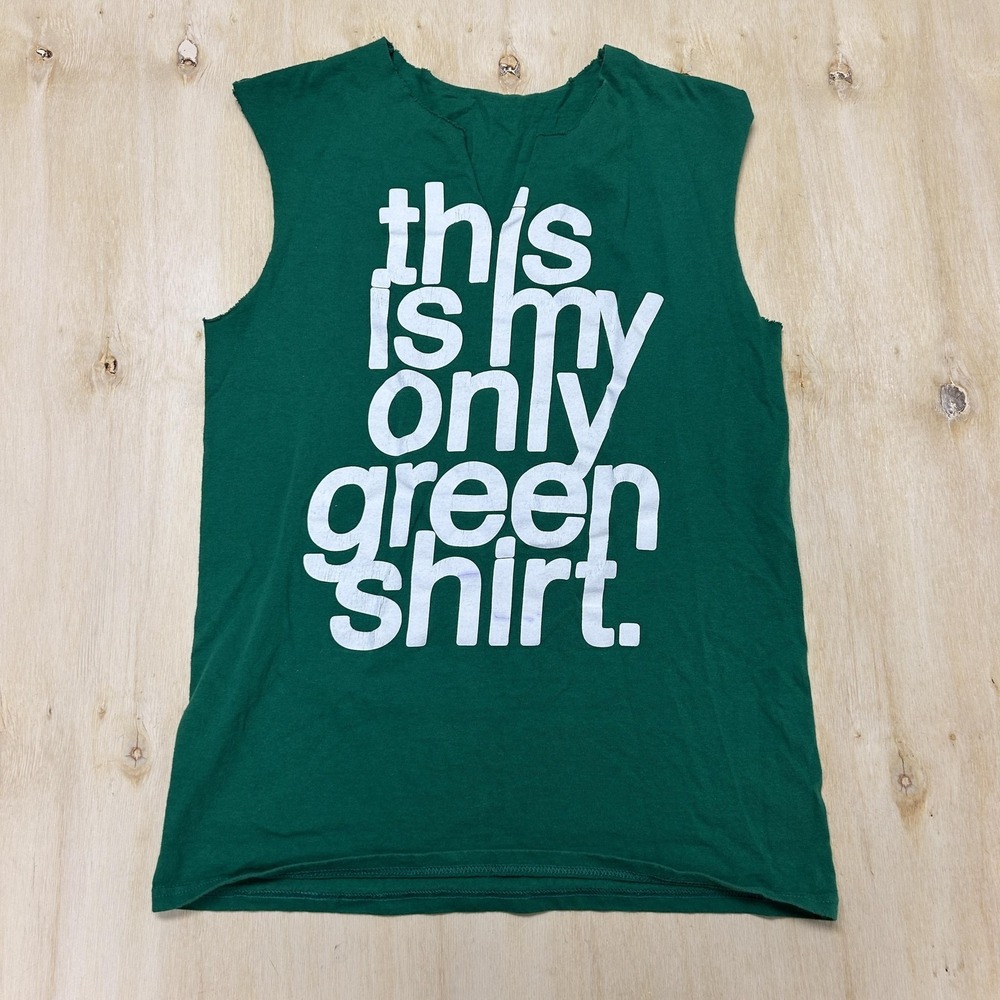 This Is My Only Green Shirt Mens Medium Green Funny Graphic Tee T-Shirt